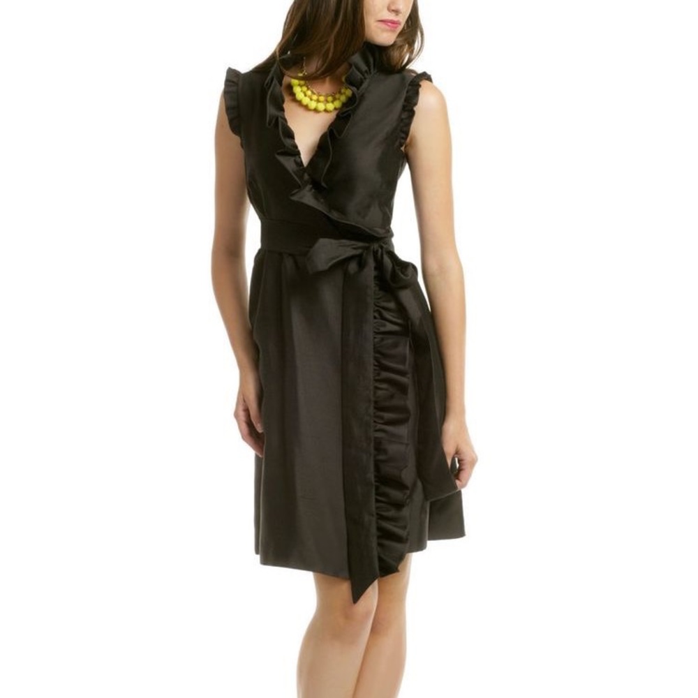 EEUC Black Kate Spade Audrey Wrap Dress